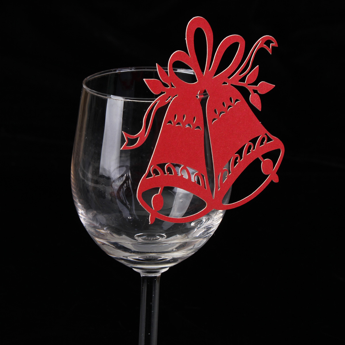 Christmas Wedding Name Place Cards For Wine Glass Laser Cut Pearlescent Card - Picture 61 of 78