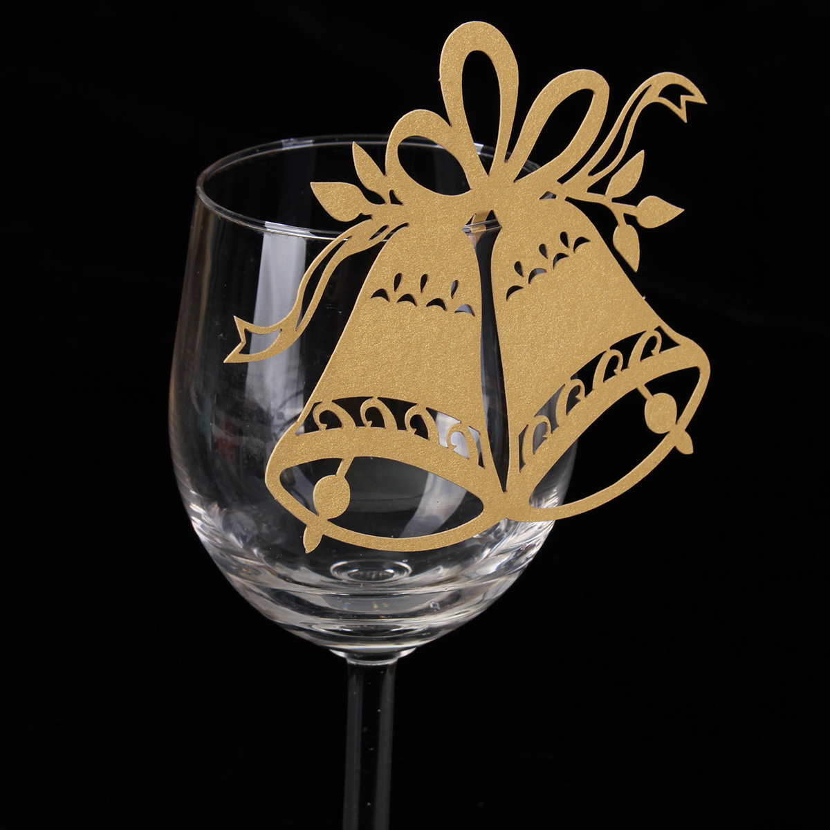 Christmas Wedding Name Place Cards For Wine Glass Laser Cut Pearlescent Card - Picture 62 of 78