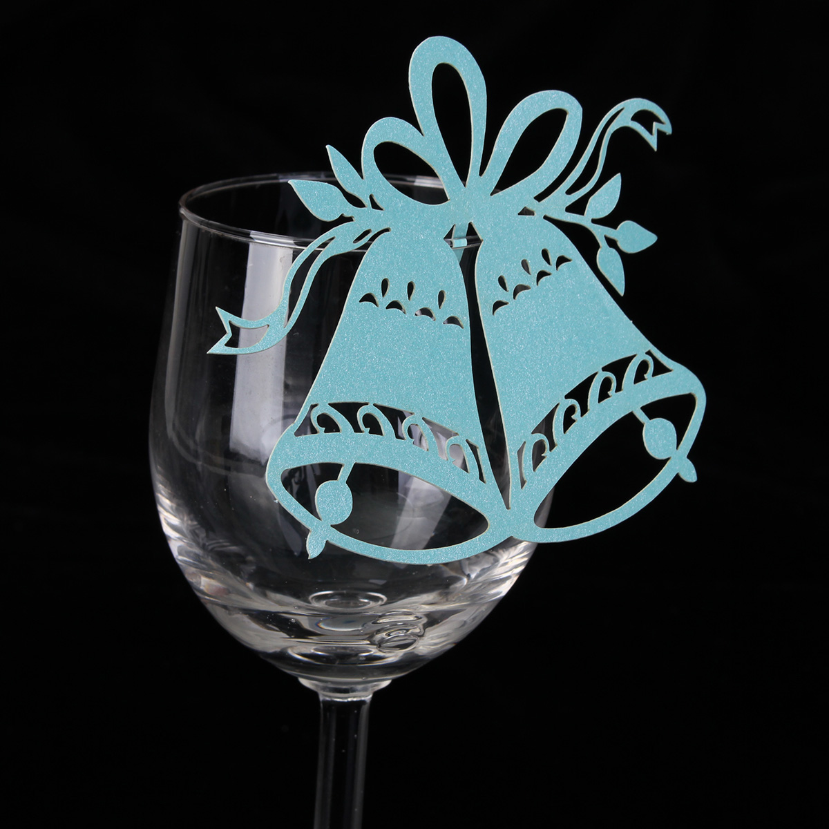 Christmas Wedding Name Place Cards For Wine Glass Laser Cut Pearlescent Card - Picture 63 of 78