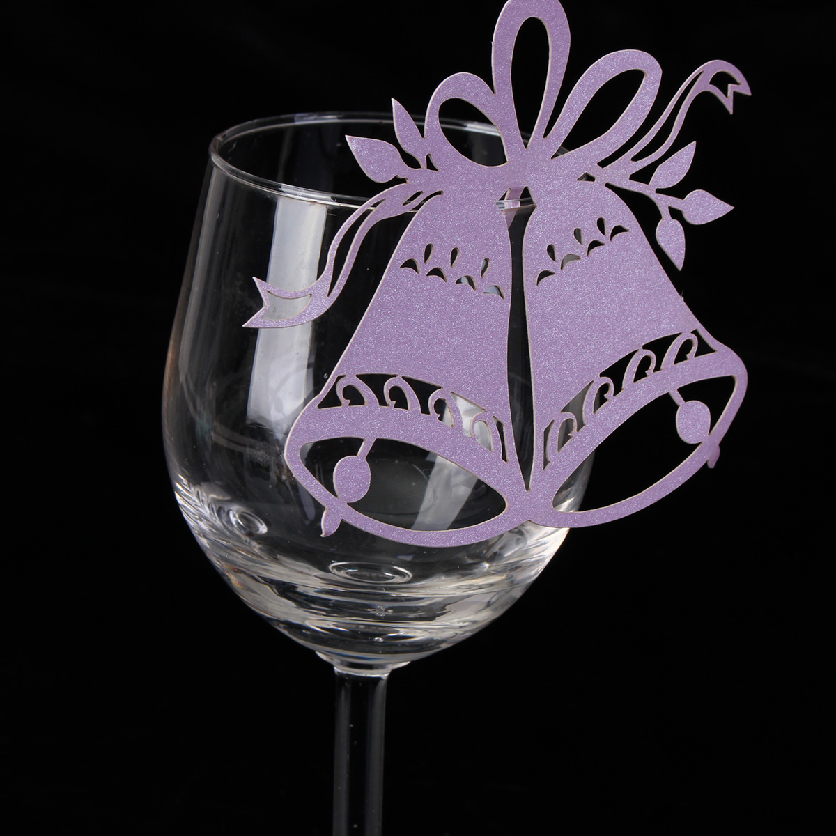 Christmas Wedding Name Place Cards For Wine Glass Laser Cut Pearlescent Card - Picture 64 of 78