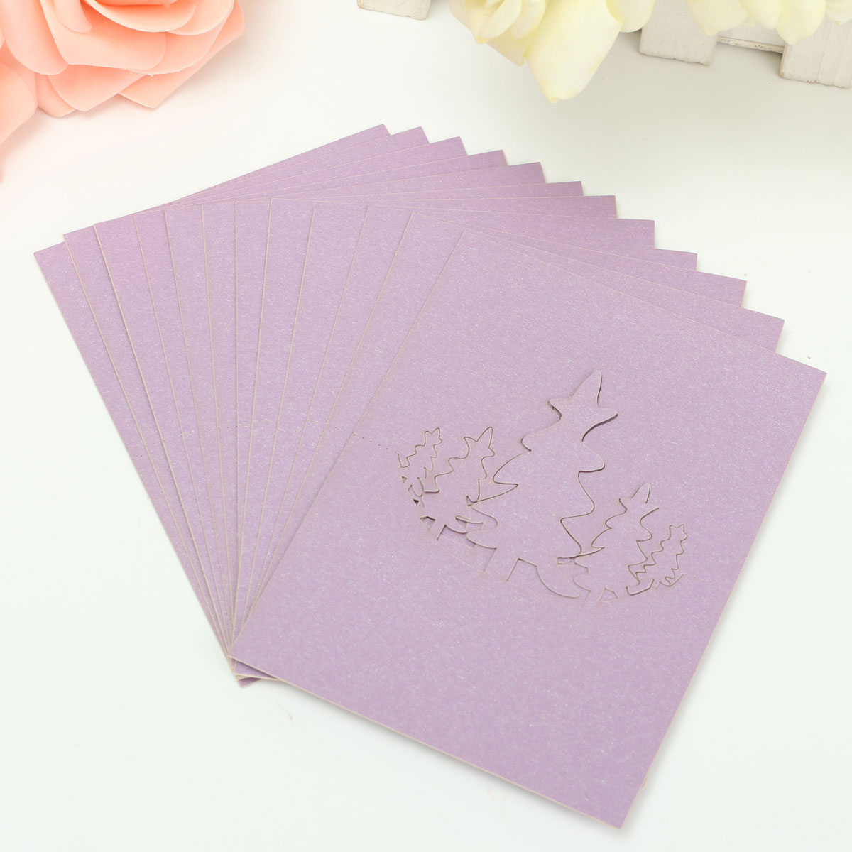 Christmas Wedding Name Place Cards For Wine Glass Laser Cut Pearlescent Card - Picture 78 of 78