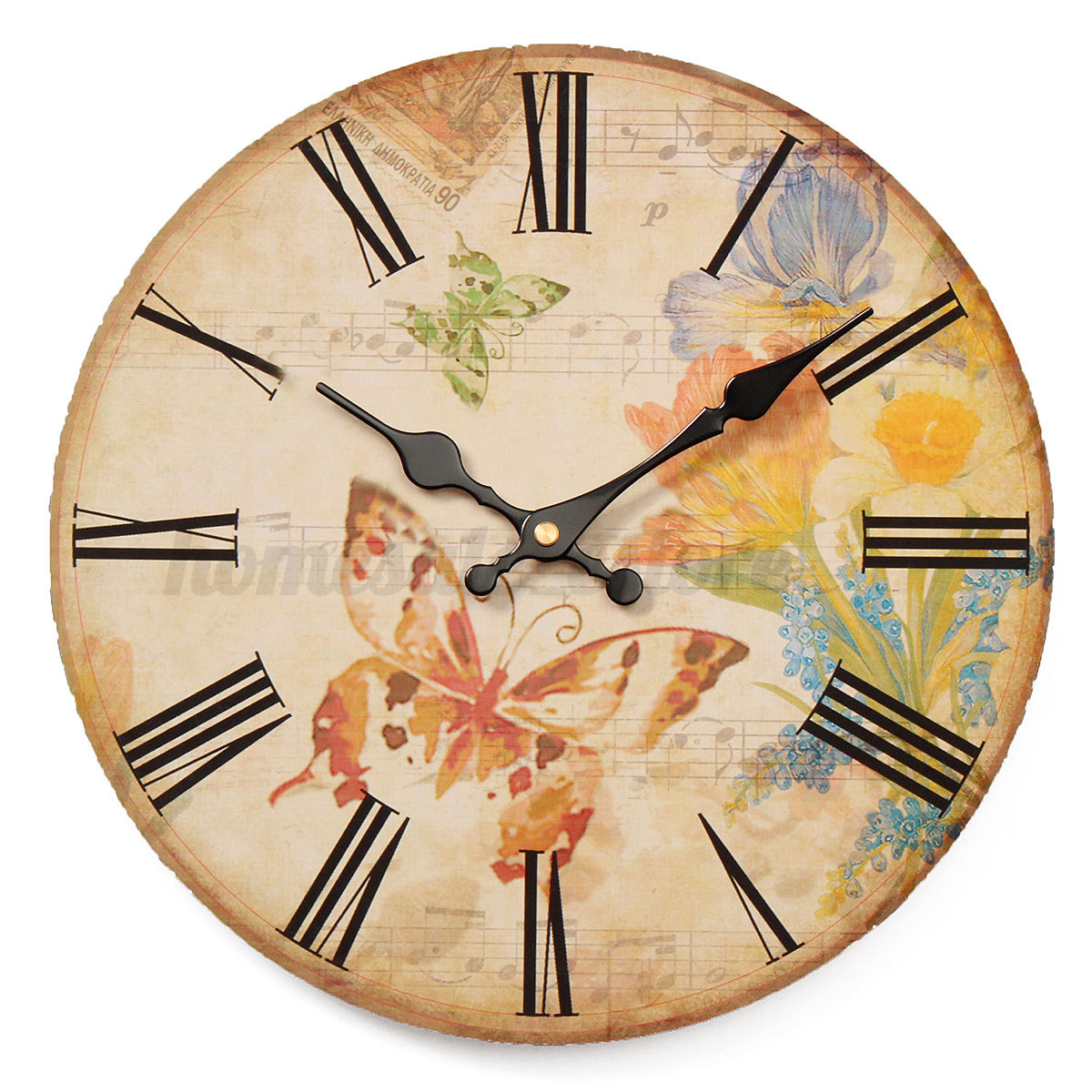 large vintage rustic wooden wall clock kitchen antique shabby chic retro home ebay large vintage rustic wooden wall clock kitchen antique shabby chic retro home ebay