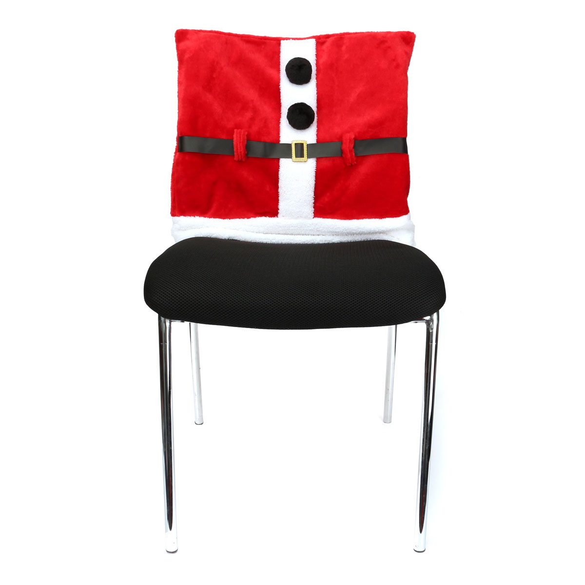 Santa Clause Clothes Suit Chair Back Cover Christmas