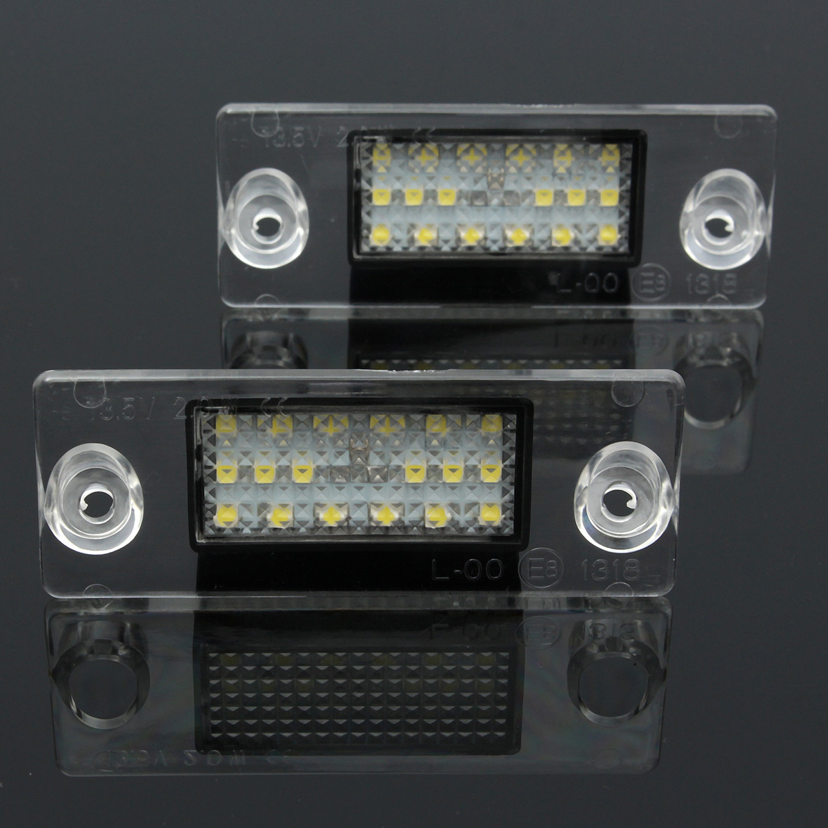 2x Error Free LED SMD License Number Plate Lights For Audi A4 S4 B5 98-01 White