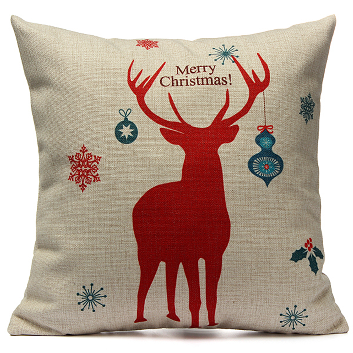 Christmas Cushion Cover Xmas Ambience Decorative Square Pillow Case Car Decor eBay
