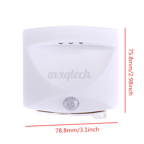 Indoor Outdoor PIR Motion Sensor Detector Corridor 3 Led Wall Night Light White eBay