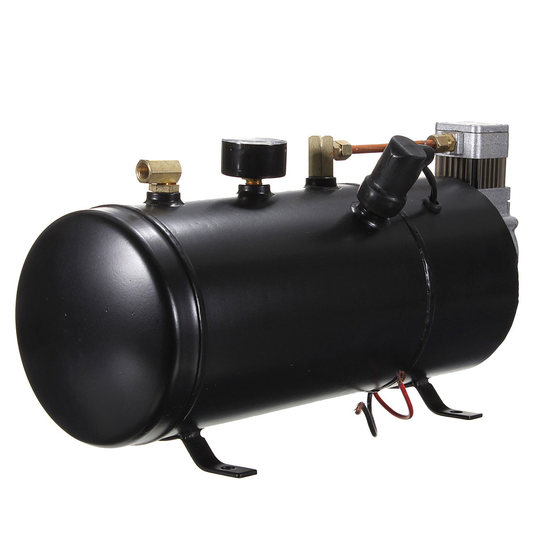 110 PSI 12 VOLT HEAVY DUTY COMPACT AIR COMPRESSOR & TANK KITS FOR AIR HORNS