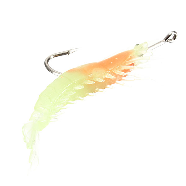 Bait+Chan ... Simulation Soft Silicone Prawn Shrimp Fishing Lure Hook Bait | eBay