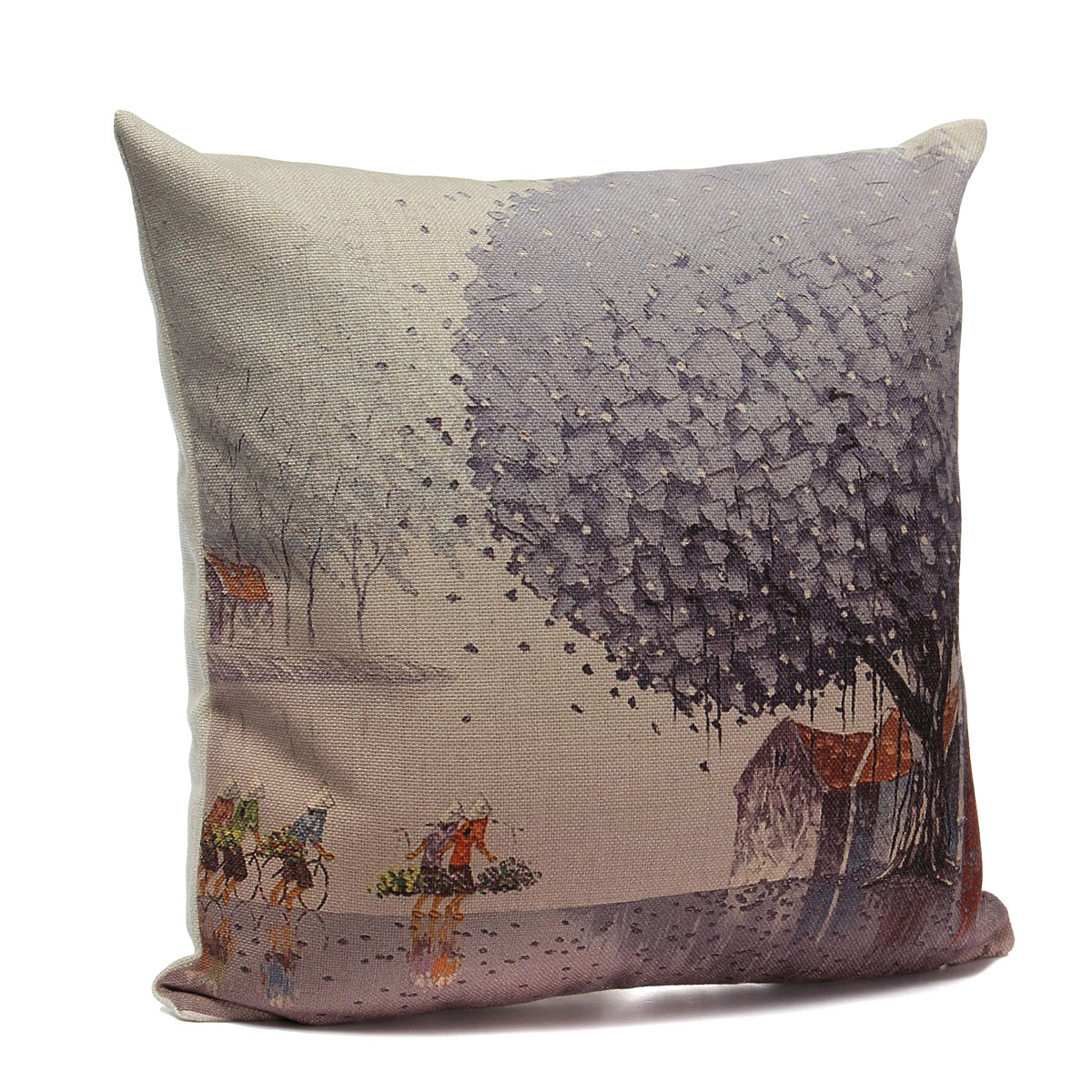 Xmas Vintage Linen Cotton Cushion Cover Throw Pillow Case Home Car Office Decor eBay