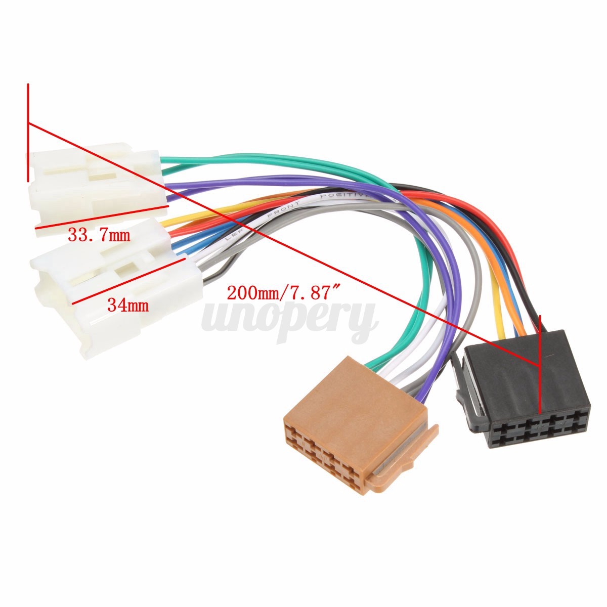ISO Car Radio Stereo Harness Adapter Wiring Connector for ... toyota yaris stereo wiring harness 