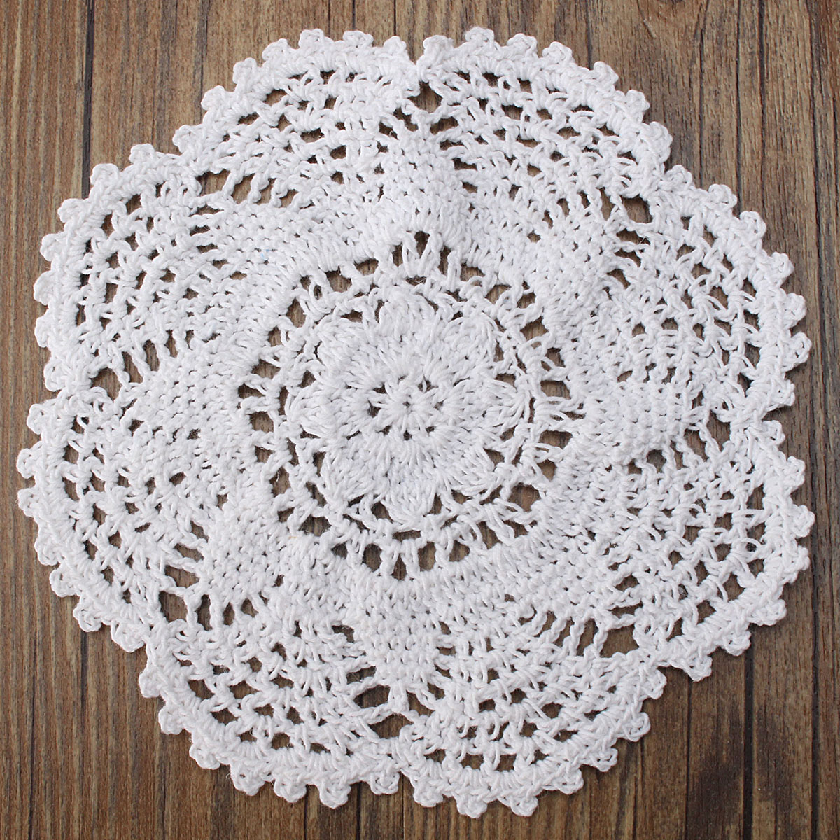 Pure Cotton Hand Crochet Floral Lace Doily Placemat Table Mat Dia. 18cm