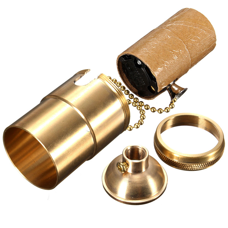 E27 E26 Solid Brass Light Socket Pull Chain On Off Vintage Edison E27 E26 Solid Brass Light Socket Pull Chain On Off Vintage Edison Lamp Pendants