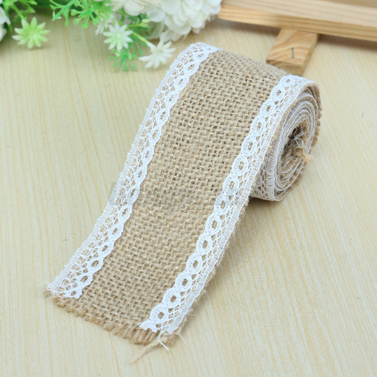 1m Rouleau Ruban De Toile Jute Jute Bordure Dentelle Bande Mariage 1m Rouleau Ruban De Toile Jute Jute Bordure Dentelle Bande Mariage