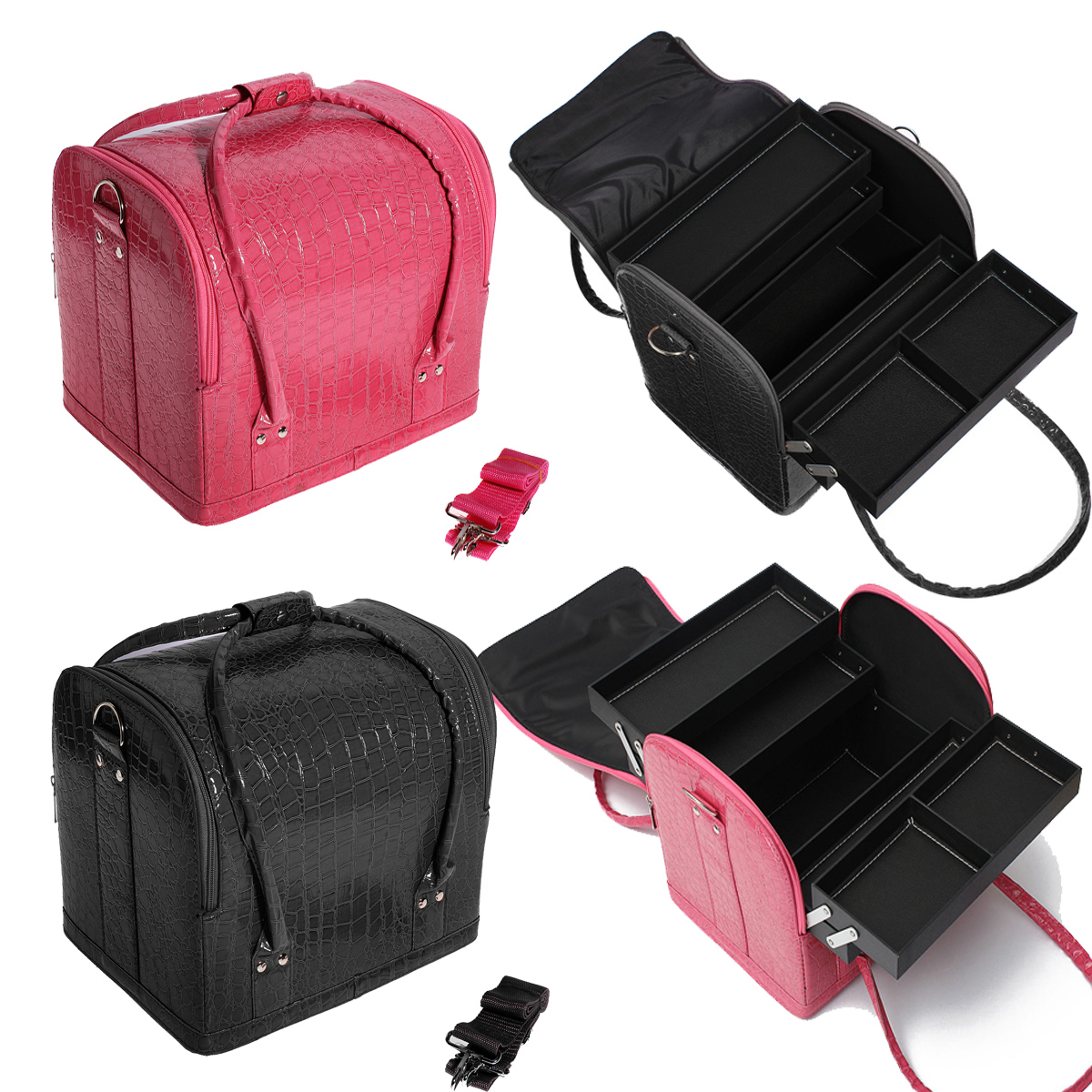 large aluminium pu leather cosmetic makeup nail box vanity large aluminium pu leather cosmetic makeup nail box vanity