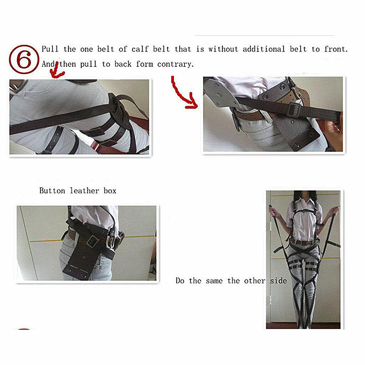Cosplay Attack On Titan Shingeki no Kyojin Adjustable Straps Harness Recon ~