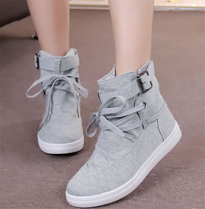 high ankle canvas shoes for women