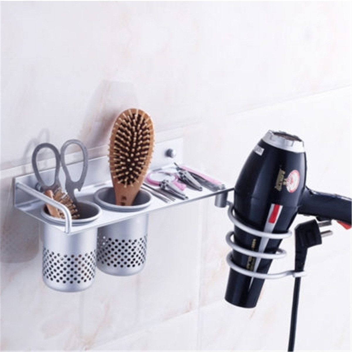 hair dryer and straightener holder