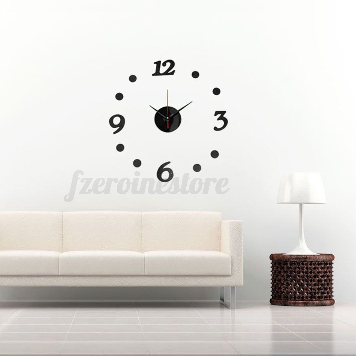 3d Adesivo Orologio Da Parete Wall Clock Sticker Mirror Number Heart 3d Adhesive Wall Clock Sticker Mirror