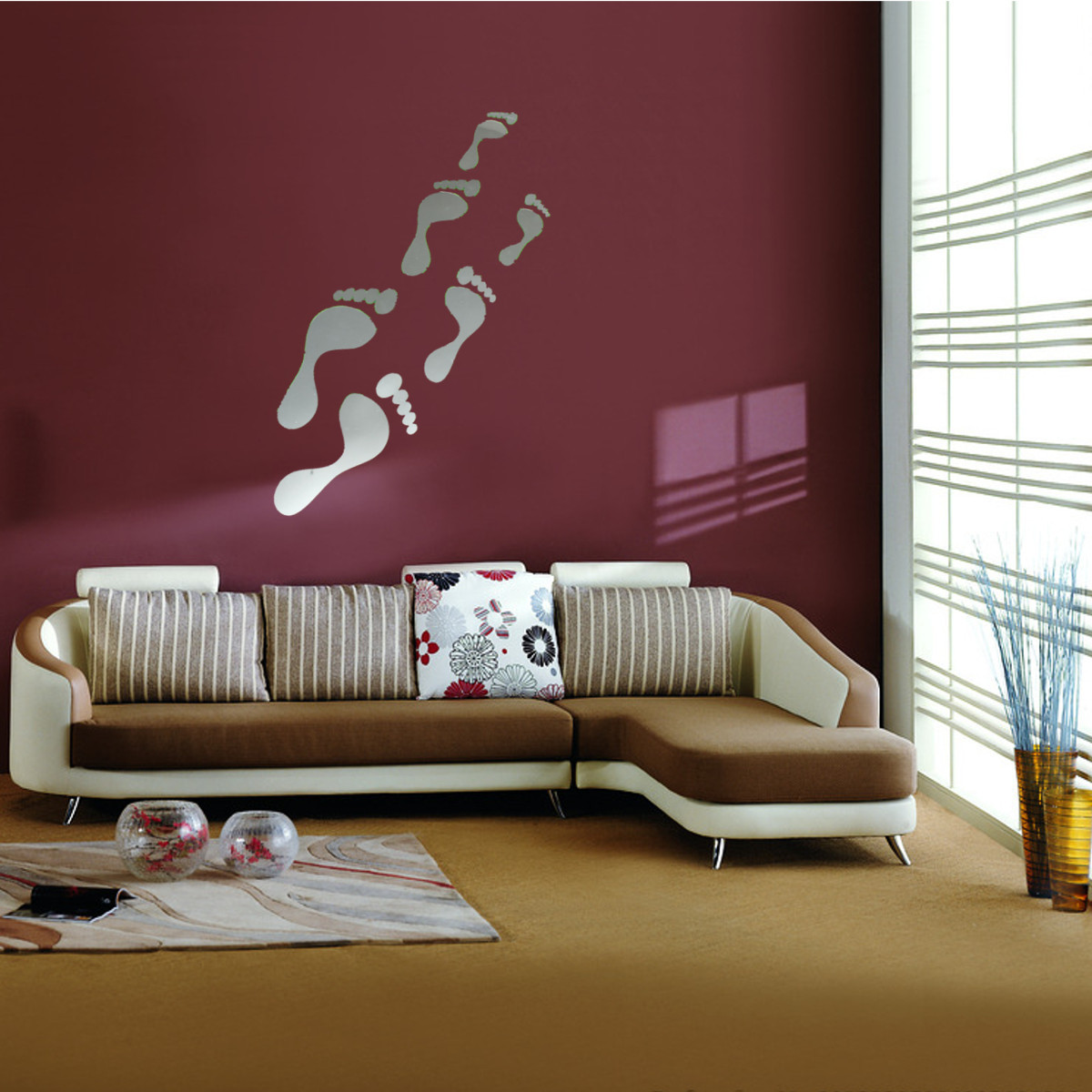 Modern Mirror Art Wall Sticker Diy Acrylic Mural Decal Home Decor Picture 6 Of
