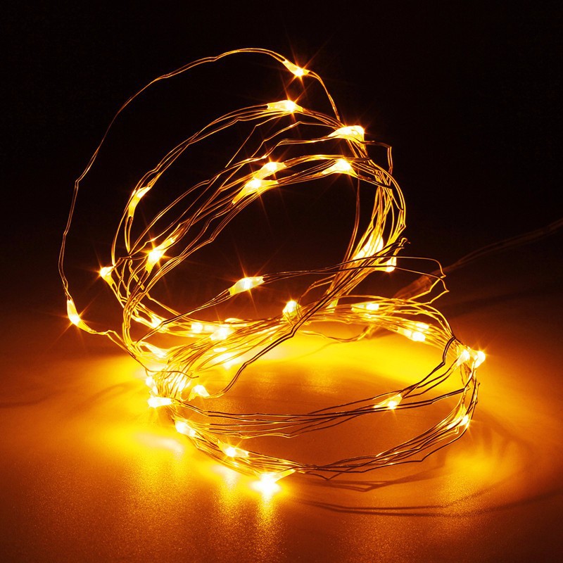 30//50//100 LED Wire String Lights Fairy Xmas Party Decor Holiday Wedding Supplies