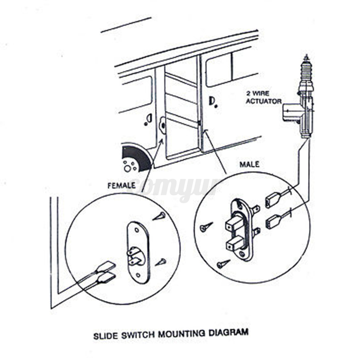 Van Sliding Door Switch Designs Sliding Door Contact Switch For Car Van Alarm Central Locking