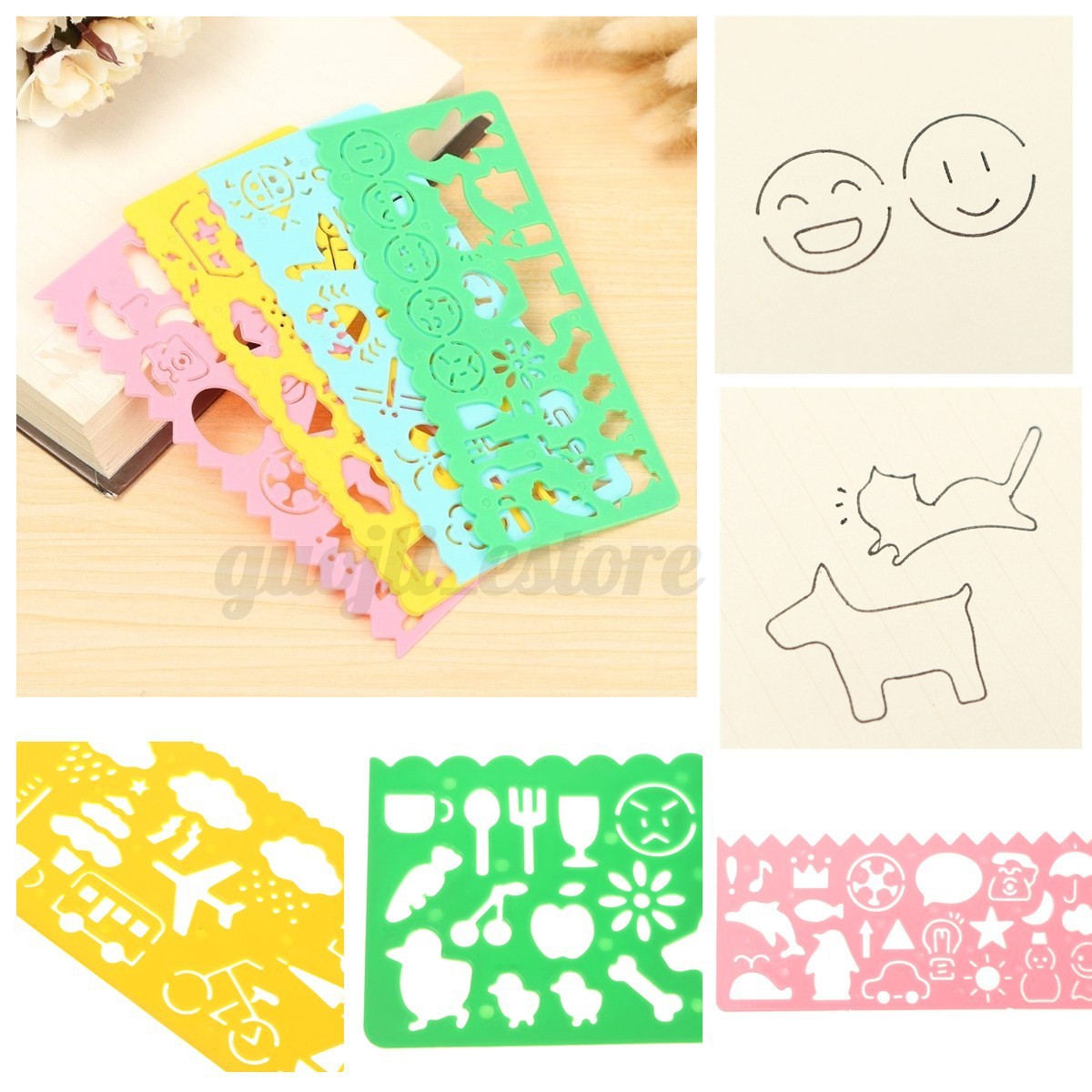 Picture Painting Stencil Ruler Plastic Drawing Template Graphics