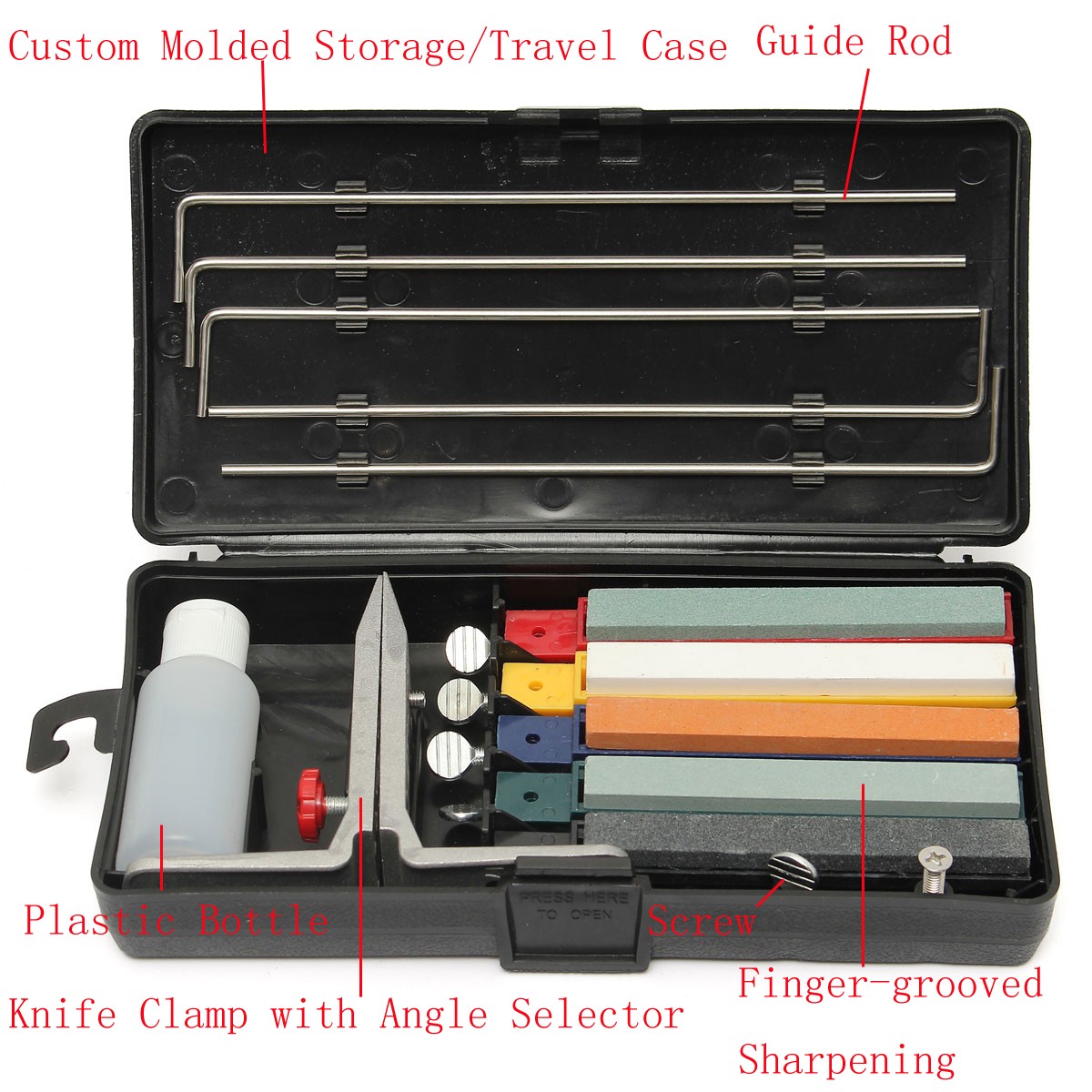 Profi Messerschärfer Meßerschleifer Küche Cutter Sharpener Set + 5