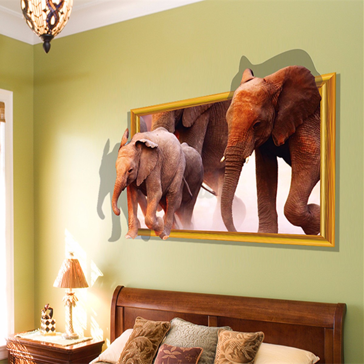 3D Removable Animals Window View Wall Sticker Decals Mural