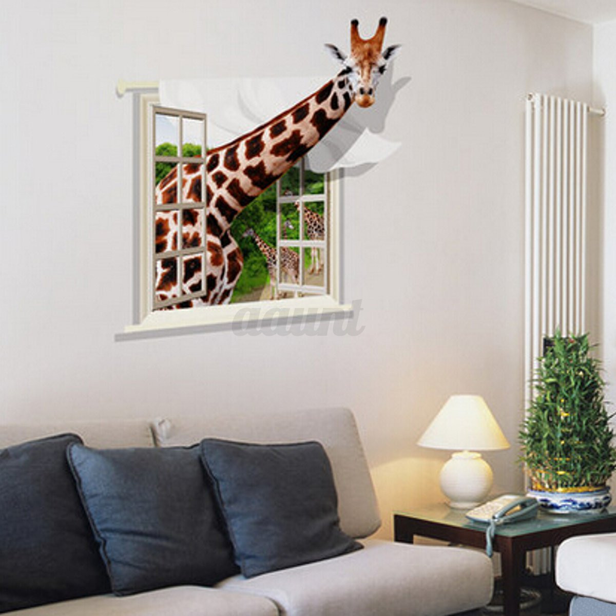 3D Removable Animals Window View Wall Sticker Decals Mural Home Kids