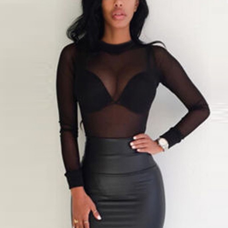 mesh sheer shirt