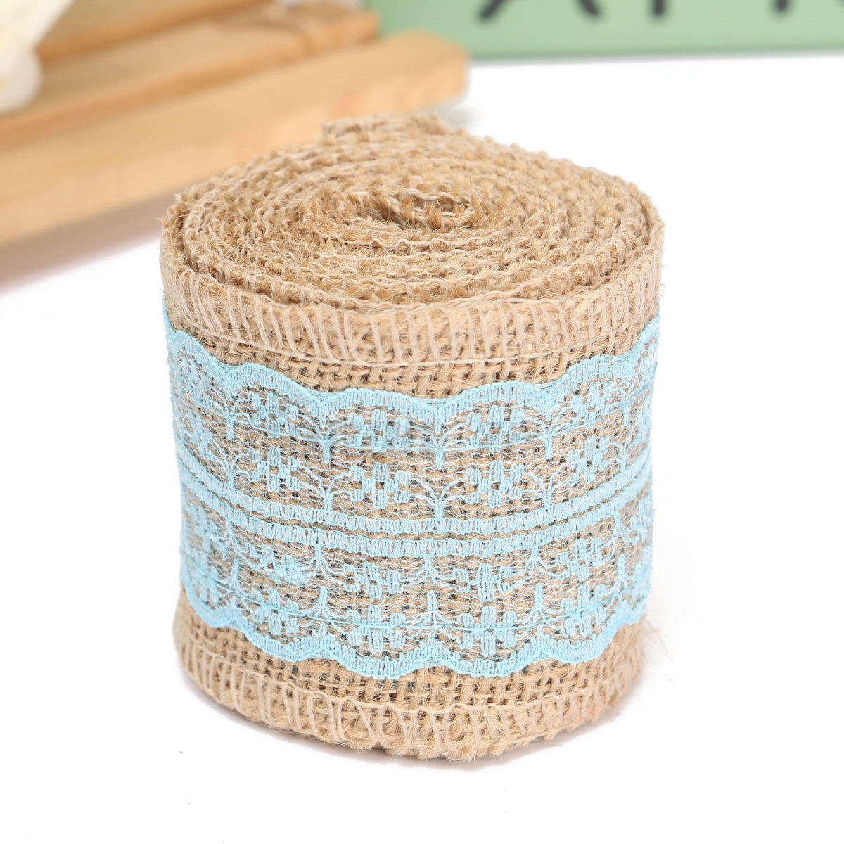 2m Couleur Rouleau De Ruban Toile Jute Dentelle Bordure Bande 2m Couleur Rouleau De Ruban Toile Jute Dentelle Bordure Bande