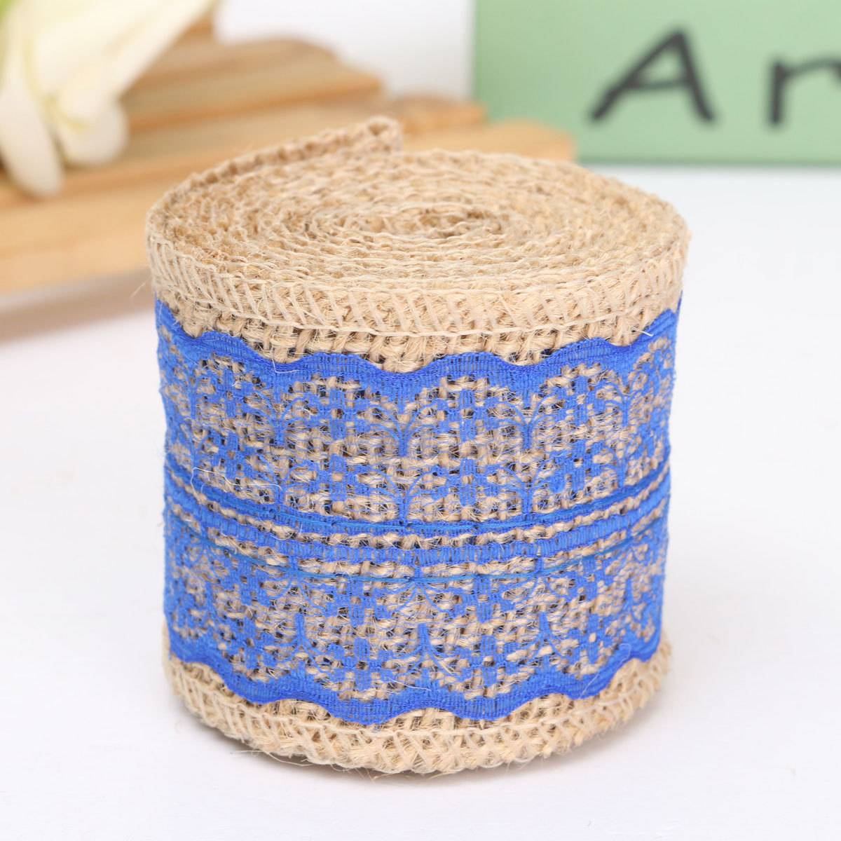 2m Couleur Rouleau De Ruban Toile Jute Dentelle Bordure Bande 2m Couleur Rouleau De Ruban Toile Jute Dentelle Bordure Bande
