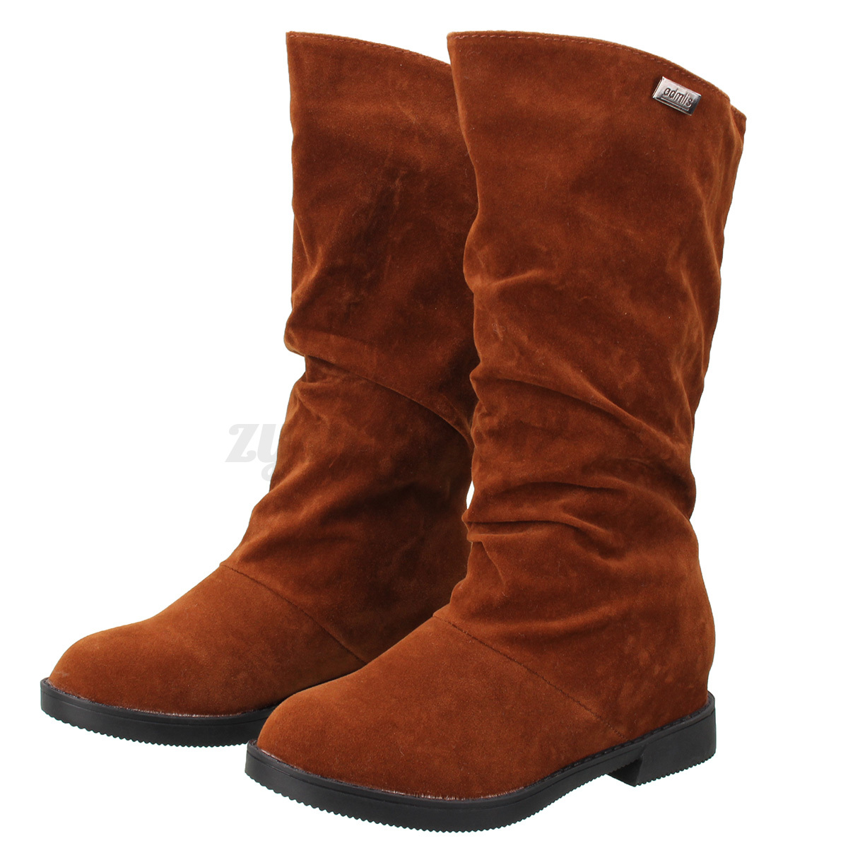 mid calf flat heel boots