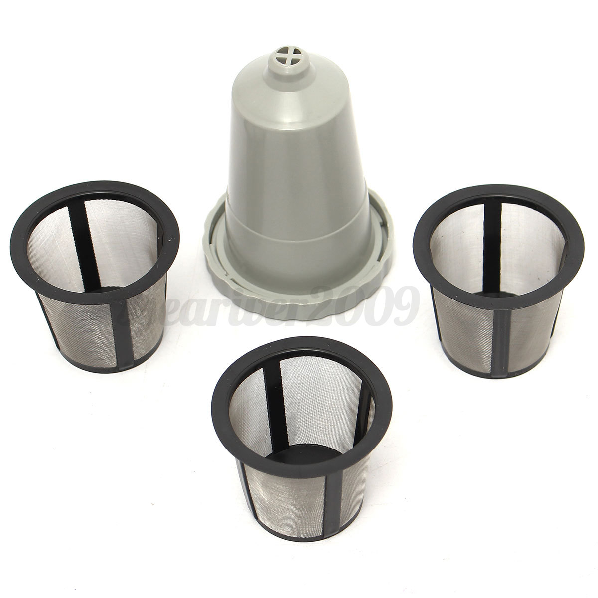 Coffee Filter Set Filter Housing+3 Extra Filters K-cup Set Reusable For Keurig