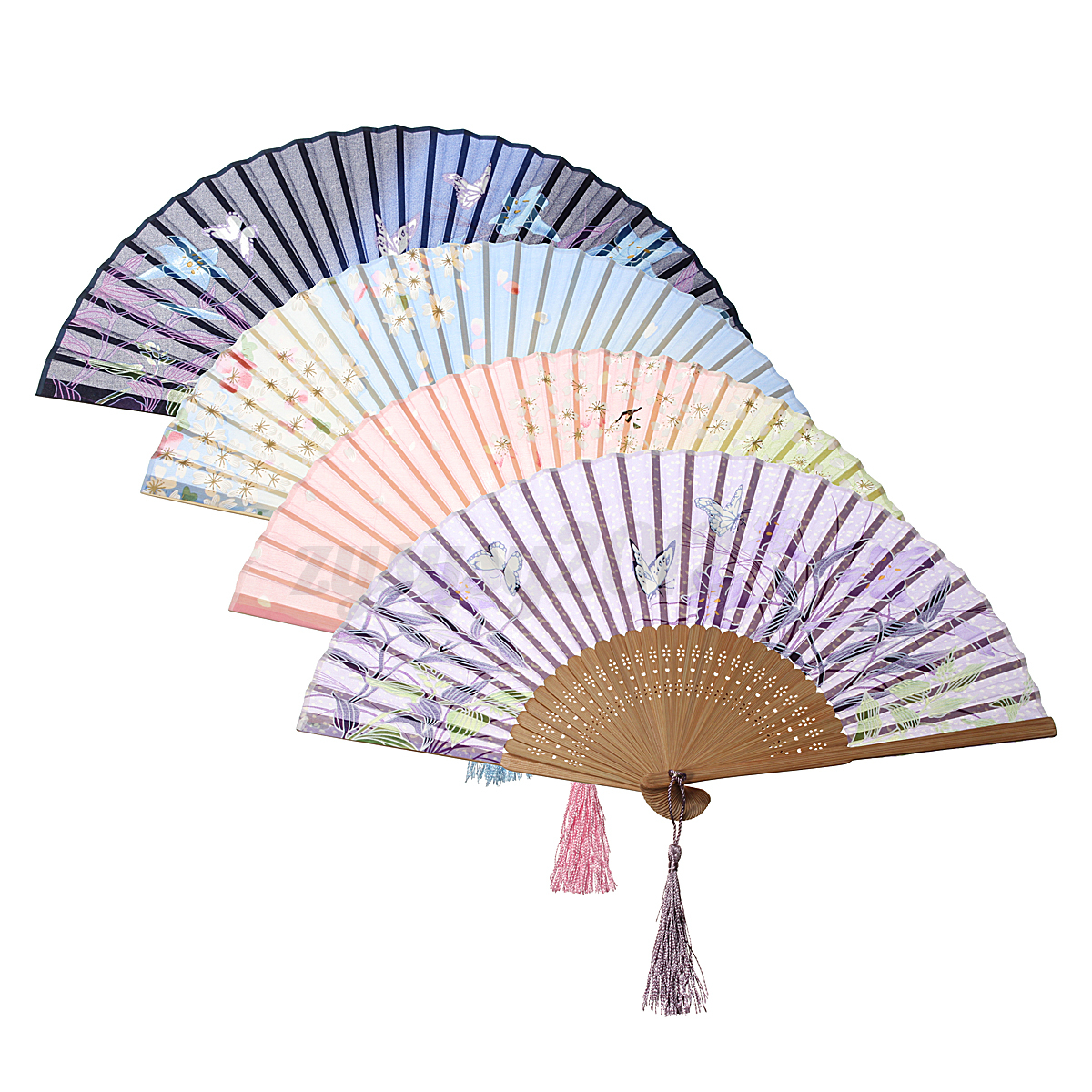 Chinese//Spanish Style Dance Wedding Party Lace Silk Folding Hand Held Flower Fan