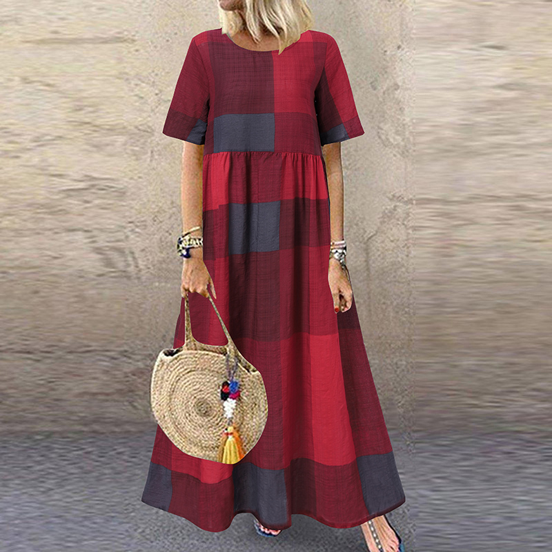 Women Summer Casual Holiday Long Maxi Dress Oversized Loose Kaftan Sundress Plus - Picture 12 of 12