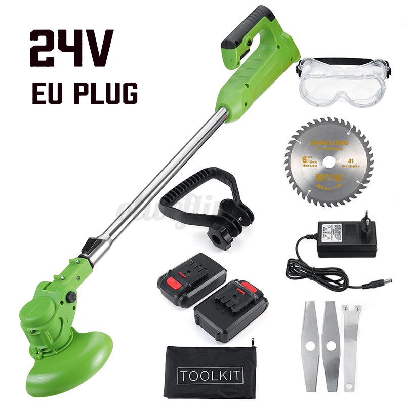 800W Akku-Rasentrimmer Freischneider Motorsense Trimmer Grasschneider 2 Akkus 800W Akku-Rasentrimmer Freischneider Motorsense Trimmer Grasschneider 2 Akkus