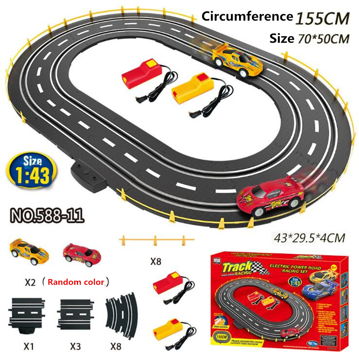 1 43 Electric Racing Track Car Slot Toy Set Rail Diy Embly Details About 1 43 Electric Racing Track Car Slot Toy Set Rail Diy Embly Kids