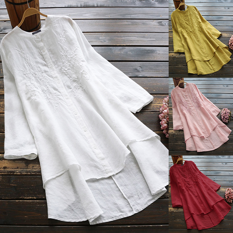high low cotton tops
