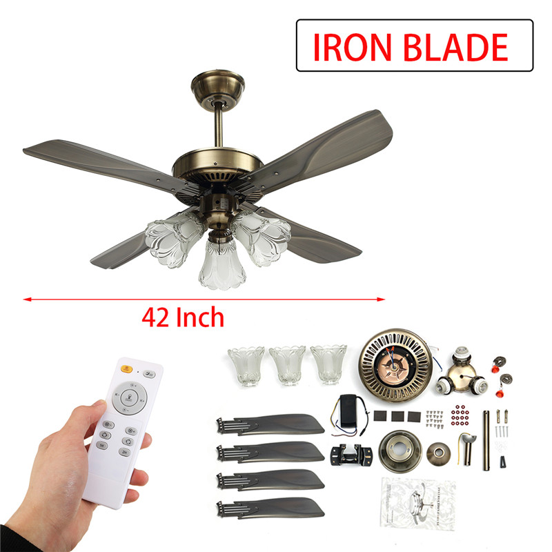 36 42 Indoor Vintage Retro Ceiling Fan Led Light Lamp 4 Blades 36 034 42 Indoor Vintage Retro Ceiling