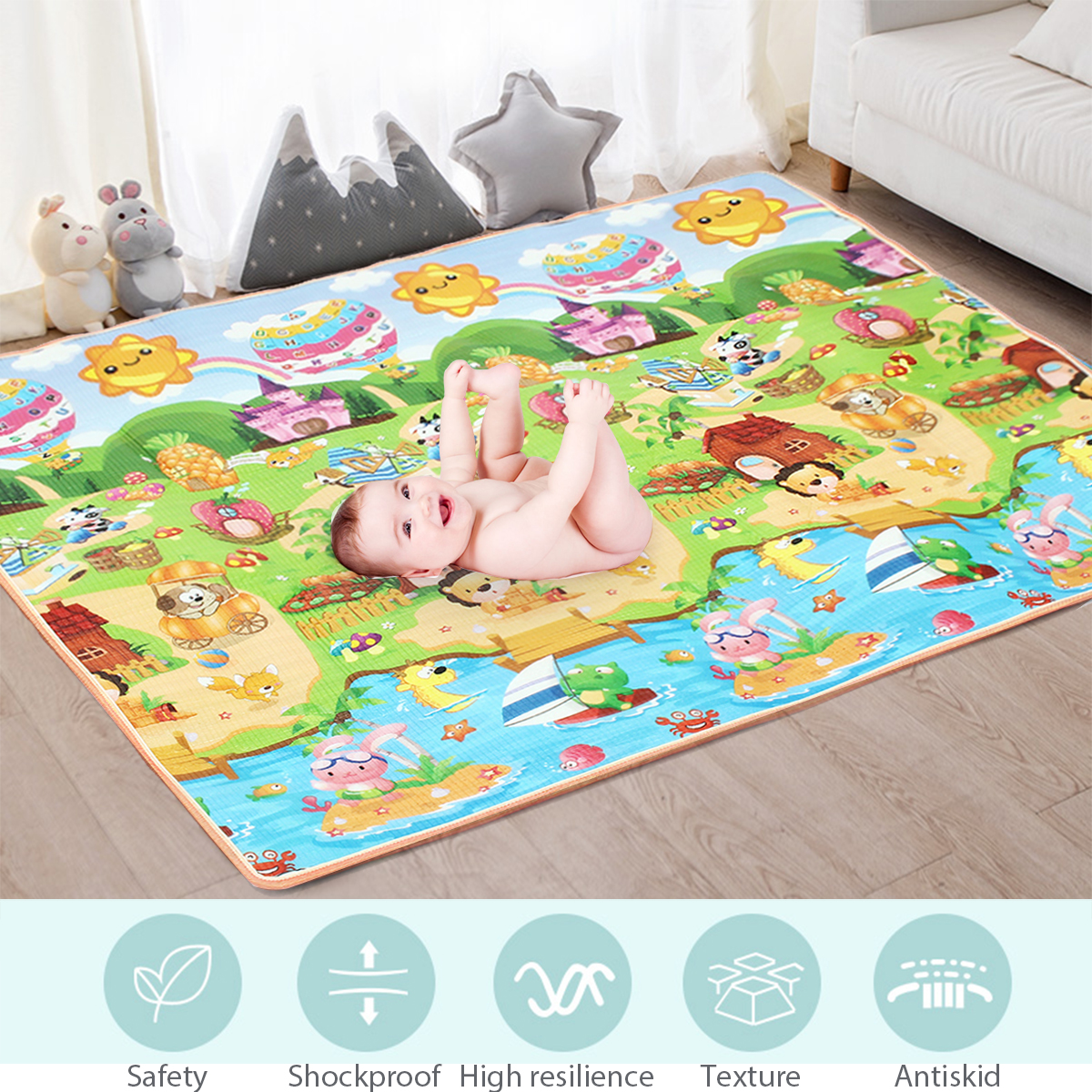 Kinderteppich Spielteppich Kinderzimmer Teppich Kriechende Spielteppich Kinderteppich Spielzeug Teppich Matte