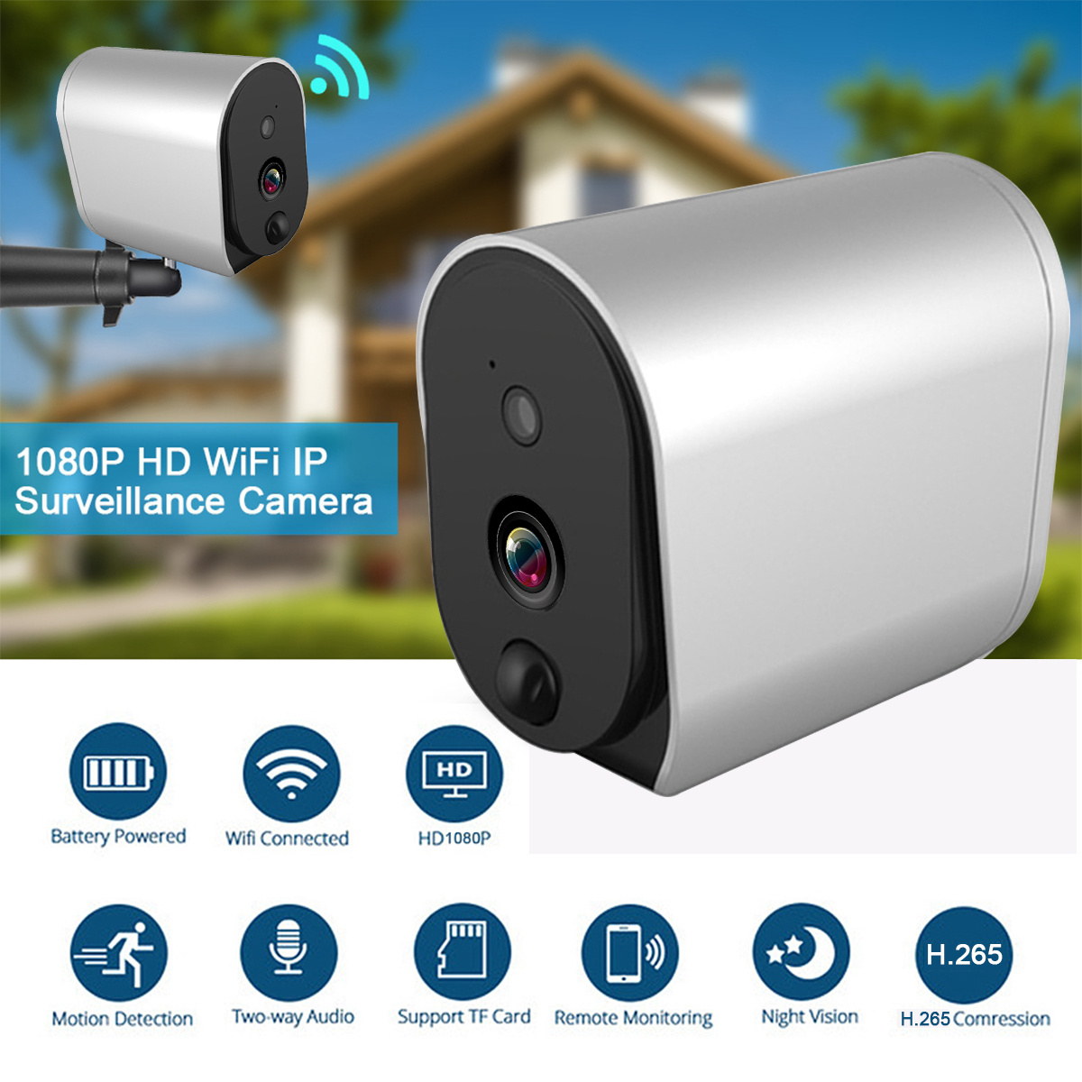 1080p Battery Camera Wifi Wireless Waterproof Home Outdoor 1080p Battery Camera Wifi Wireless