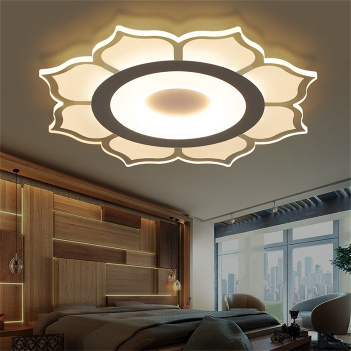 LED Modern Flower Acrylic Ceiling Light Chandelier ... LED Modern Flower Acrylic Ceiling Light Chandelier ...