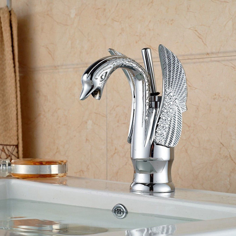 Retro Schwan Wasserhahn Armatur Waschbecken Waschtisch Einhebelmischer