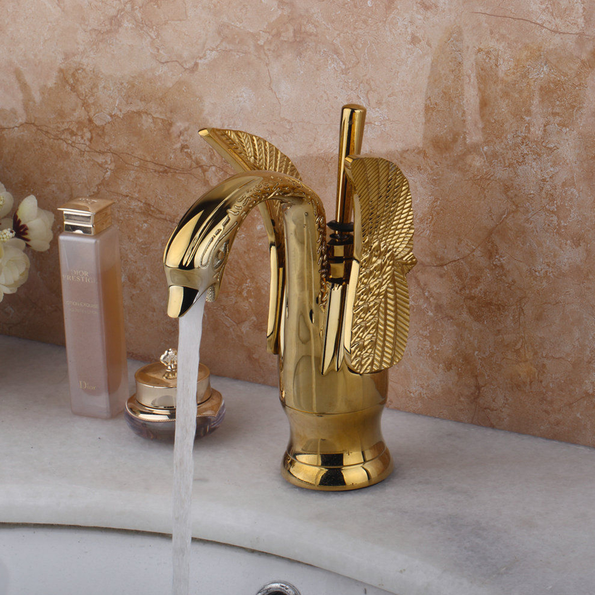 Retro Schwan Wasserhahn Armatur Waschbecken Waschtisch Einhebelmischer