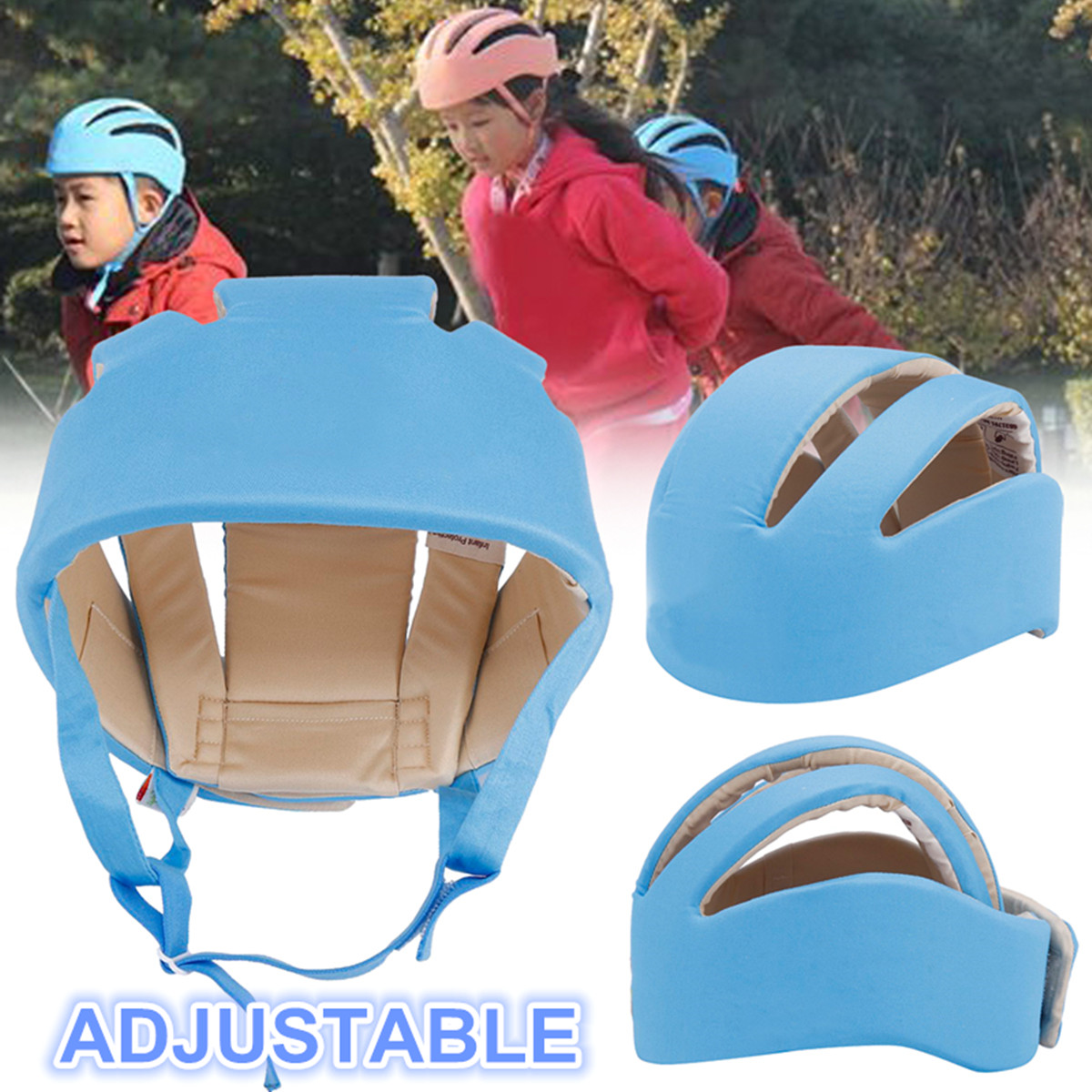 1 Pc Baby Toddler Forestry Safety Helmet Headguard Hat Adjustable Harnesses Cap