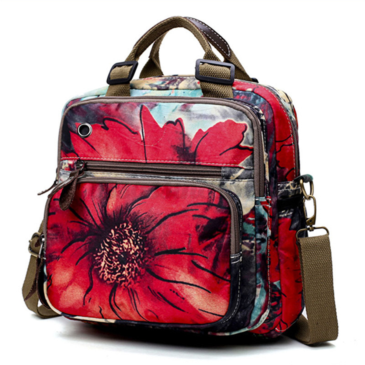 National Style Outdoor Flower Pattern Shoulder Crossbody Bag Mommy National Style Outdoor Flower Pattern Shoulder Crossbody Bag