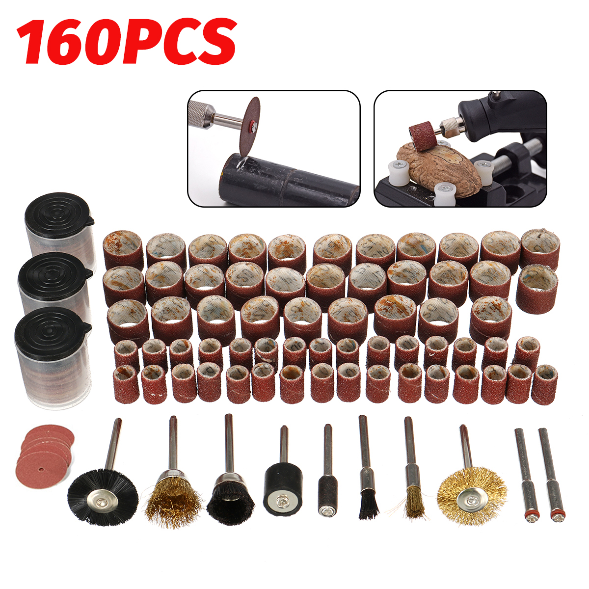 160Pcs Wood Engraving Electric Rotary Tool for Dremel Grinding Polish Cutting 160Pcs Wood Engraving Electric Rotary Tool for Dremel Grinding Polish Cutting