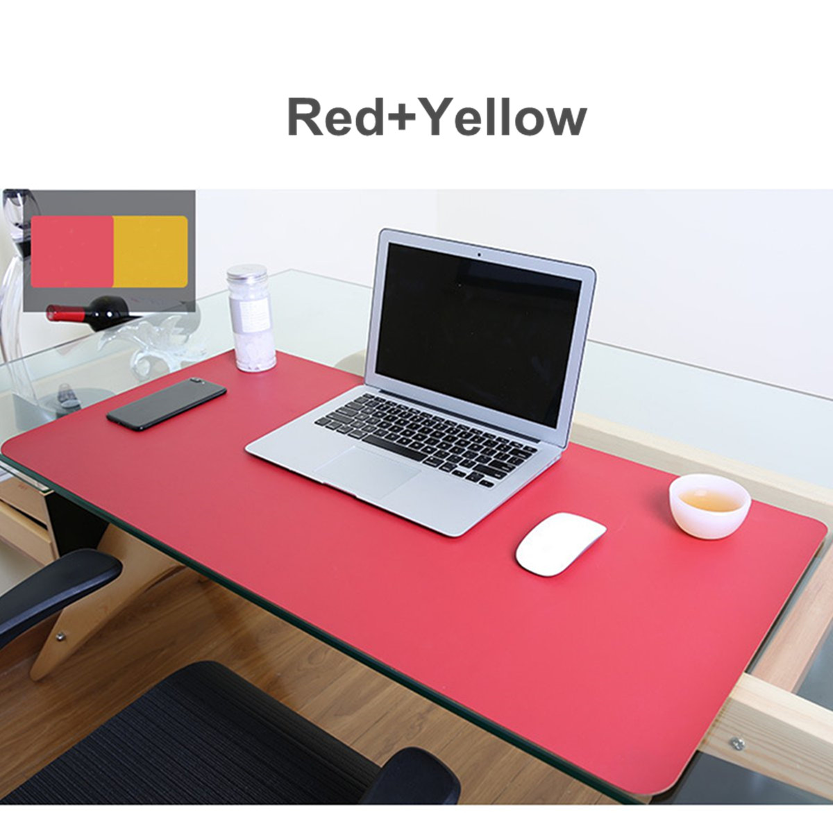 80x40cm Both Sides Extended Pu Leather Mouse Pad Office Computer Picture 10 Of