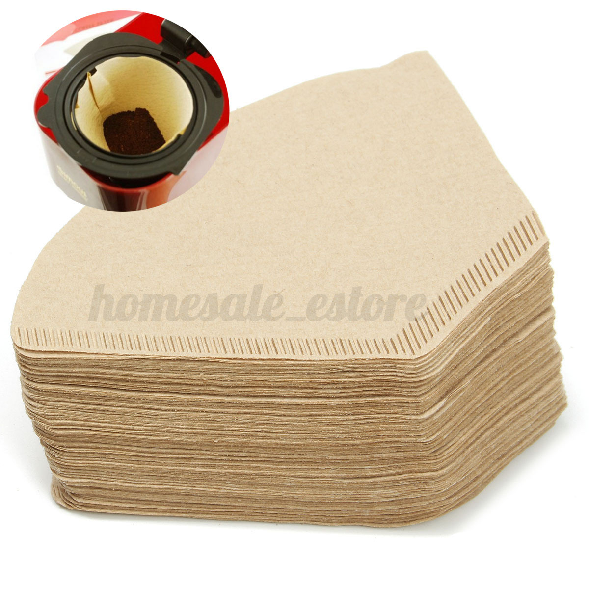 100pcs White Coffee Paper Filter Poured Drip Espresso Machine Brewer Cup Maker eBay